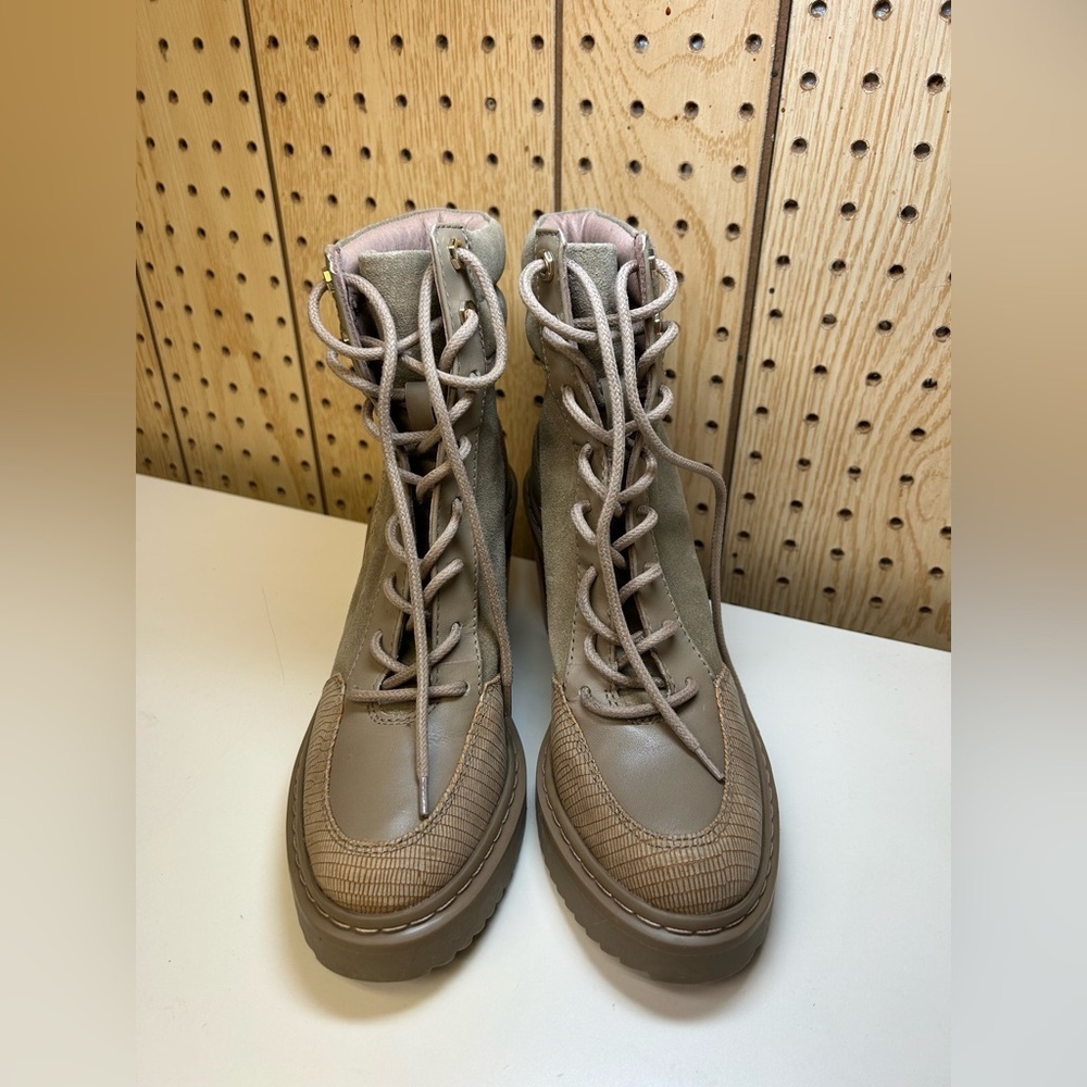 Louise et Cie Taupe Lace-Up Ankle Boots